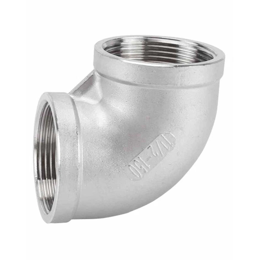 BSP 90° Elbow Pipe Fitting — 304/316 Stainless Steel, 1-1/4" to 4", FF / FM / MM