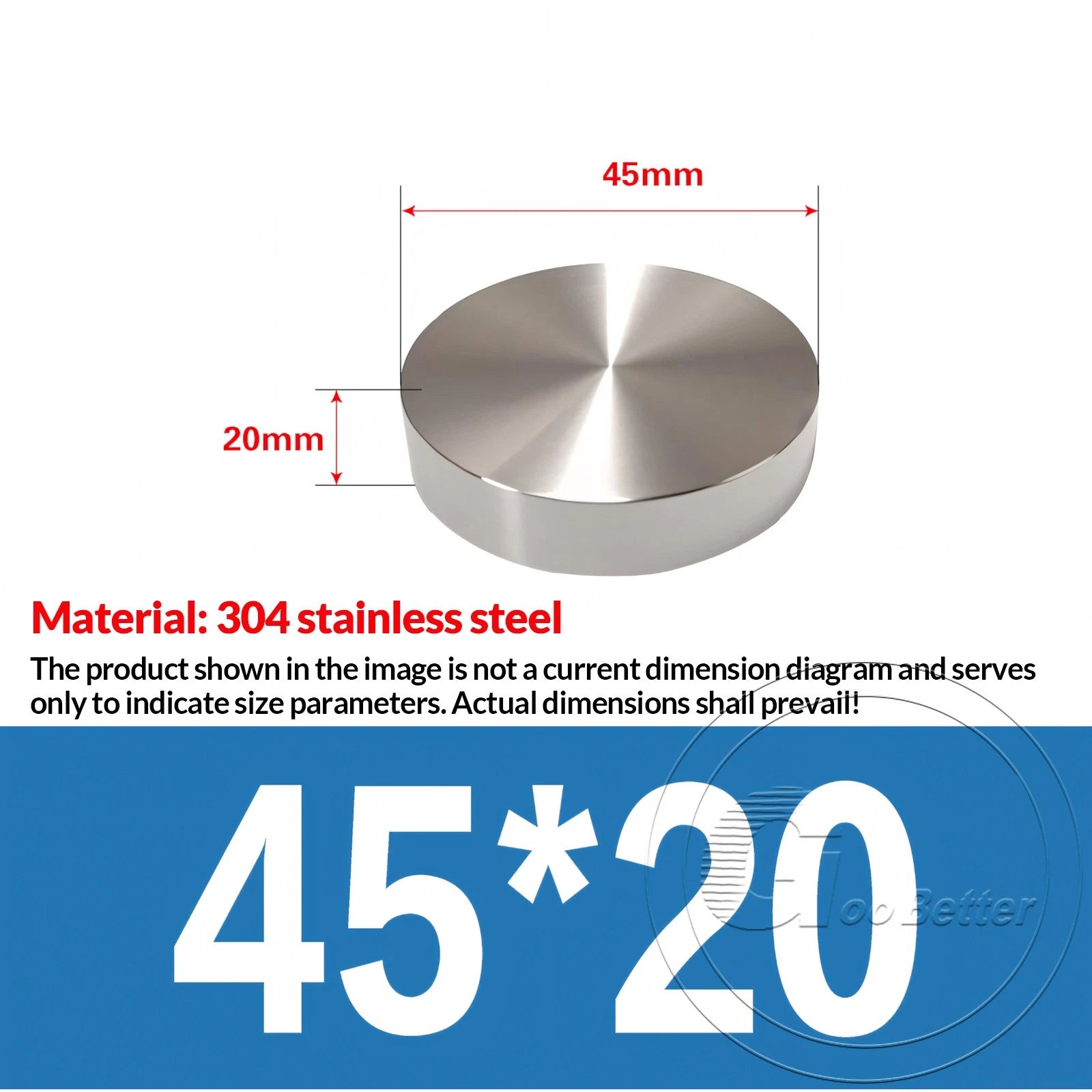 Ø 20-100mm Stainless Steel Blank Round Disc 304 Grade Metal Sheet Thick 20/30mm