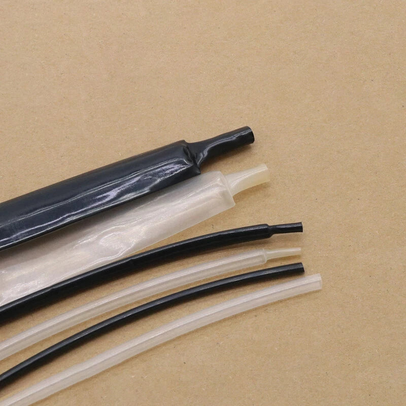 PVDF Heat Shrink Tubing 2:1 Ratio — φ0.8mm to φ25.4mm, 175°C Rated, Black & Transparent