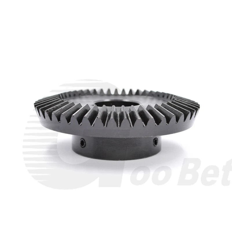 Module 1 1.5 2 Bevel Gear C45 Steel Gear Ratio 1:3 15-45 Tooth Hardened Black