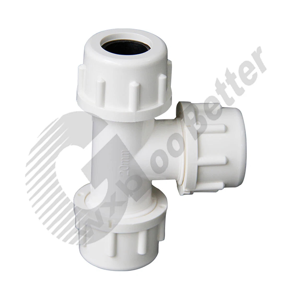 PVC Tee Connectors White Φ20mm Φ25mm~Φ50mm Fittings Union Connectors Lengthened