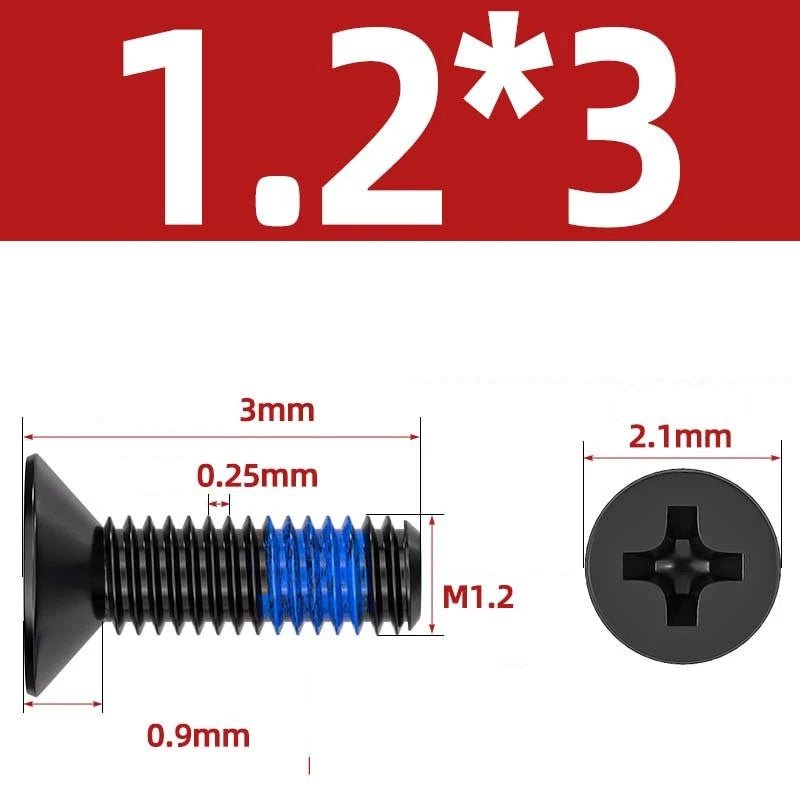 M1.2–M6 Phillips Flat Head Machine Screws | Carbon Steel | Black & Nickel Plated - HomeDIYer