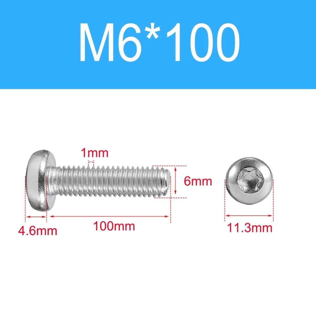 A2 Stainless Steel Torx Pan Head Machine Screws | M1.4 to M10 Six - Lobe Drive - HomeDIYer