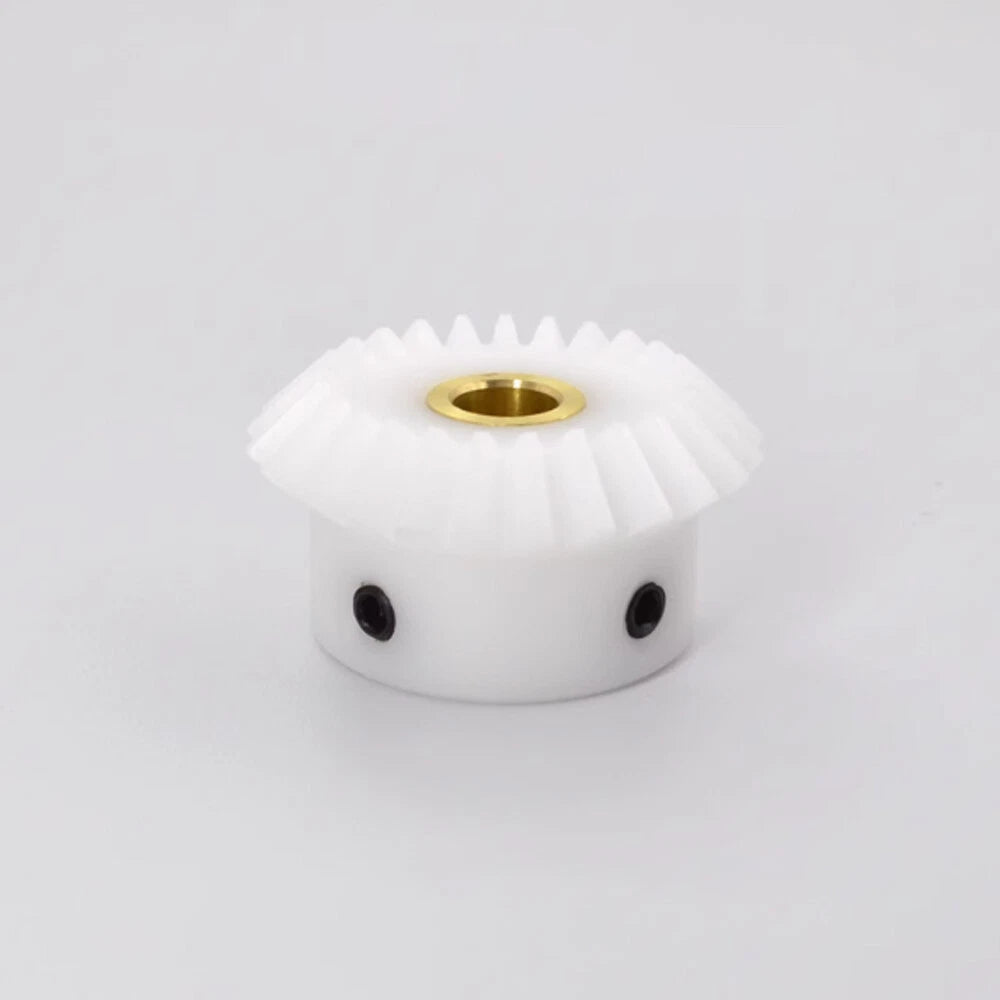 Module 1M Ratio 1:2 White POM Umbrella Bevel Gear 20/40 Teeth Bore 5/6/8/10/12mm
