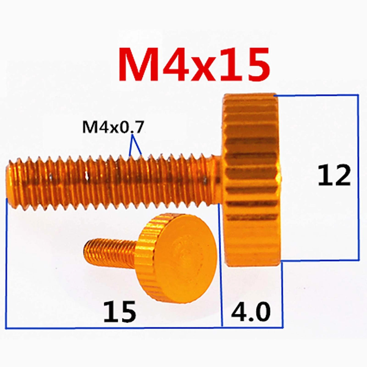 Colorful Thumb Knurled Screws M2.5 M2.6 M4 — Hand Tighten Knob Bolts