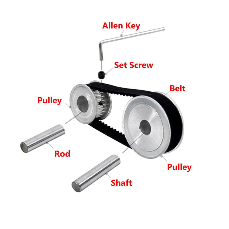 HTD3M Timing Pulley 15-38 Teeth Synchronous Wheel 15mm Belt Width 4mm-25mm Bore