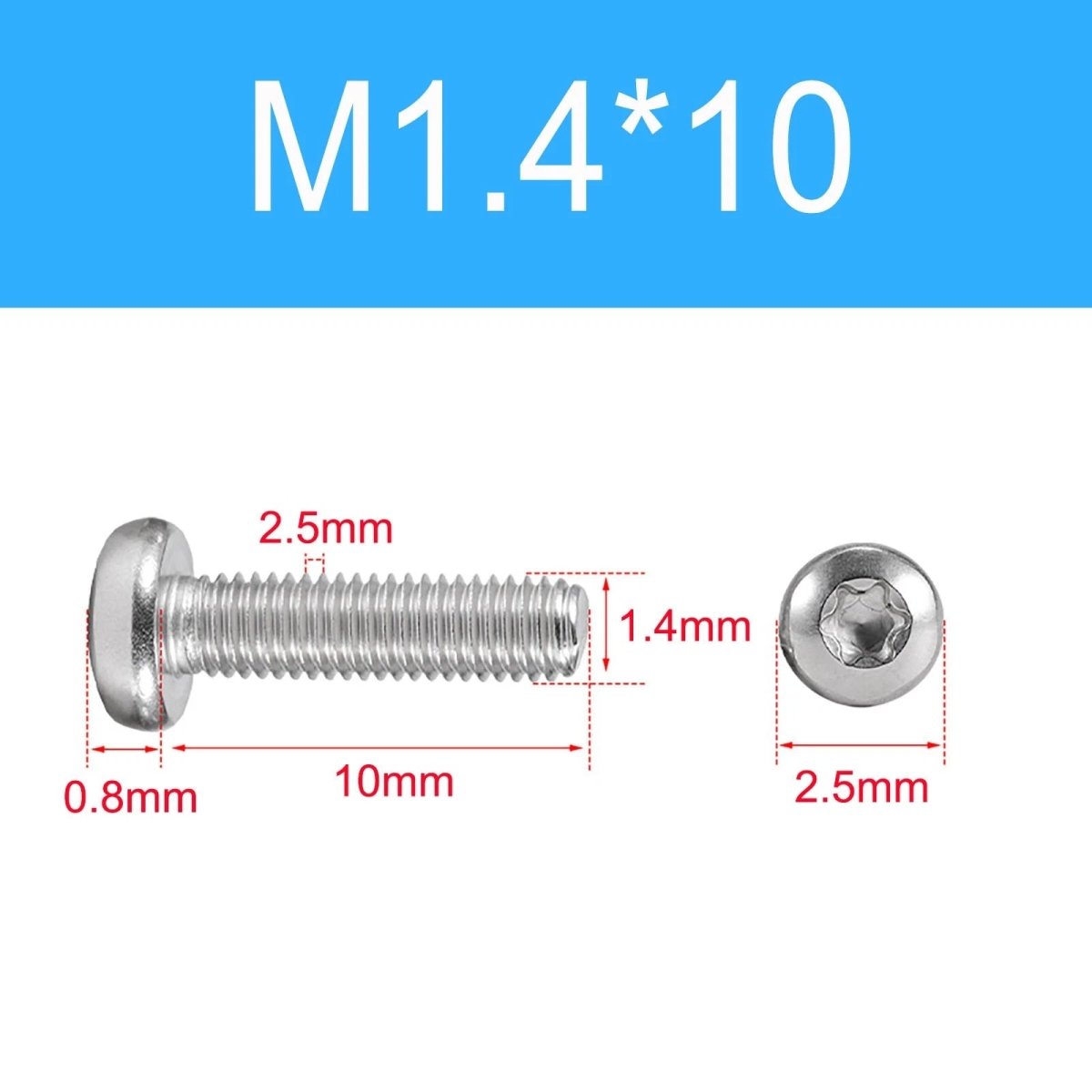 A2 Stainless Steel Torx Pan Head Machine Screws | M1.4 to M10 Six - Lobe Drive - HomeDIYer
