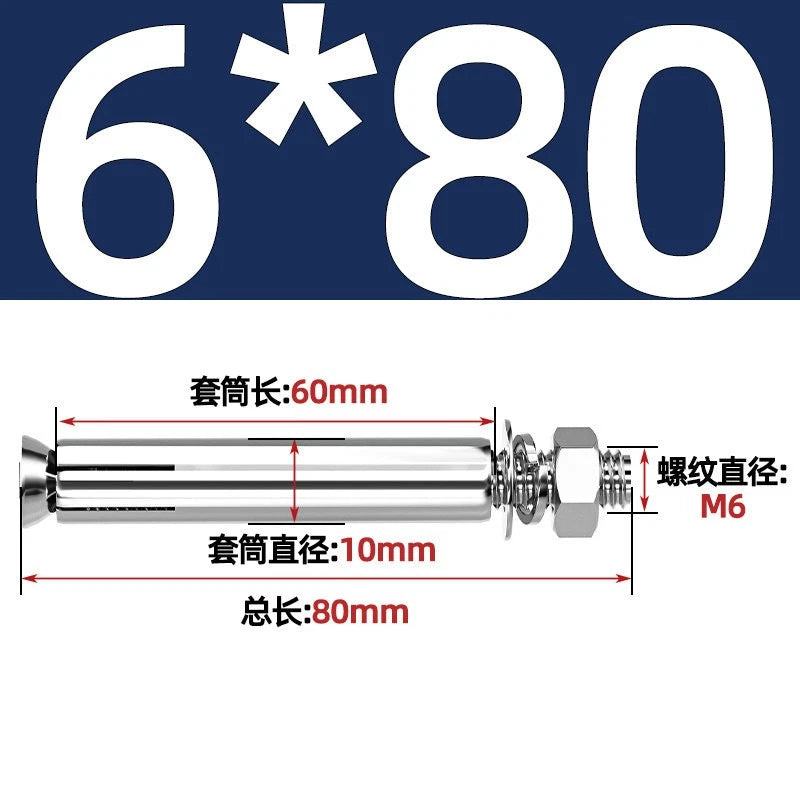 Concrete Expansion Anchor Bolts M6–M16 | Extra Long Masonry Sleeve Anchors