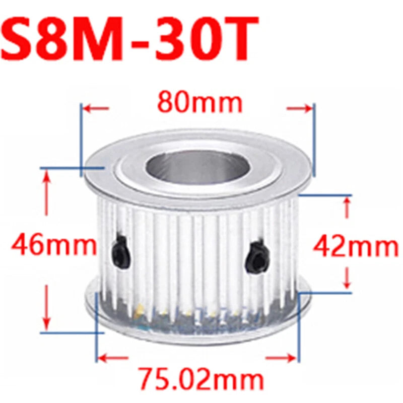S8M Timing Belt Pulley 20T-40T Synchronous Wheel Sprocket For 40mm Width Belt