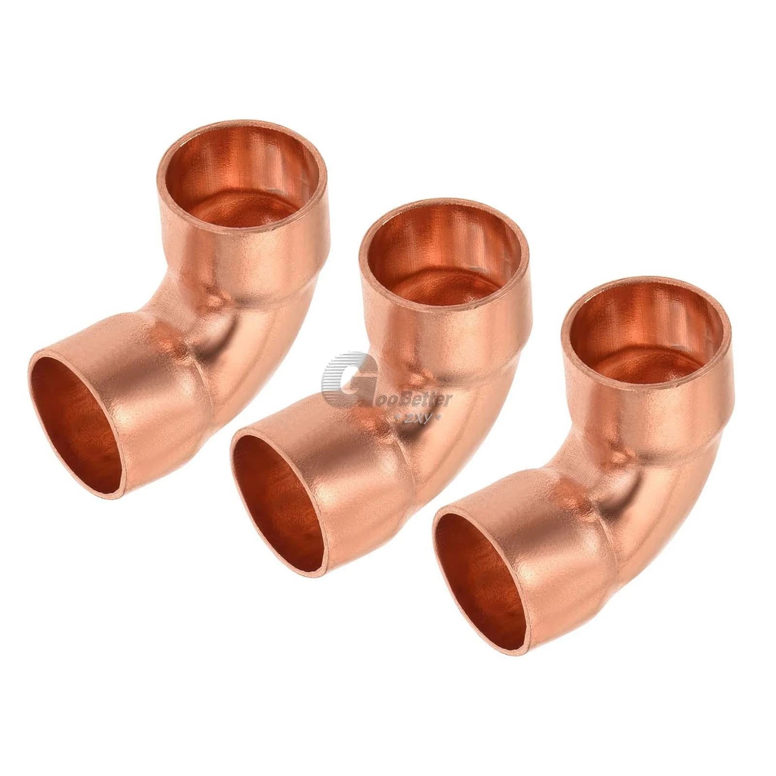 Pre-Soldered Copper 90° Elbow Fittings | Microbore & Standard Sizes 6.35–273mm