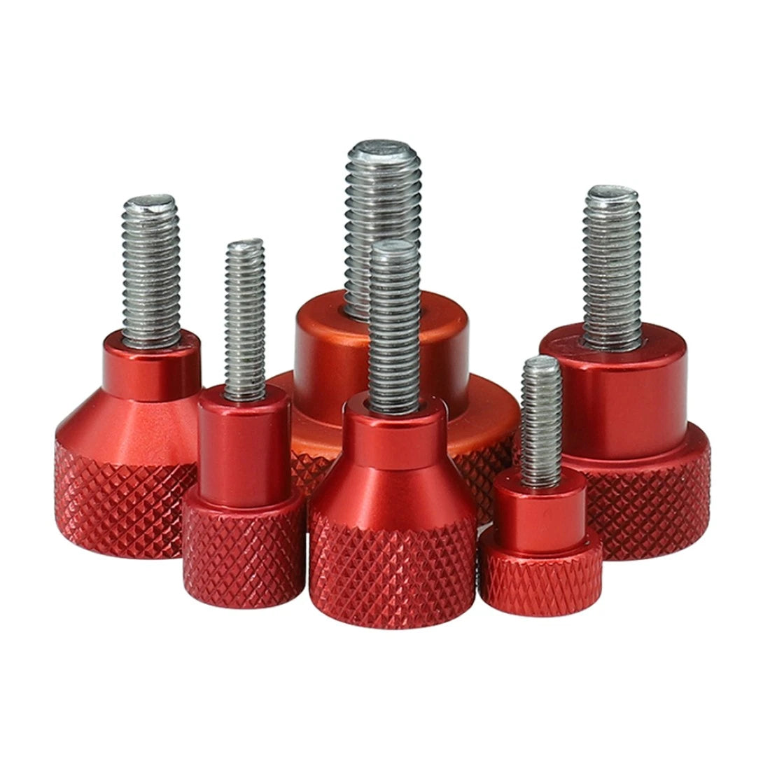 Knurled Thumb Screws Aluminum+Stainless Hand Grip Knob Bolts High Type M3/4/5/6