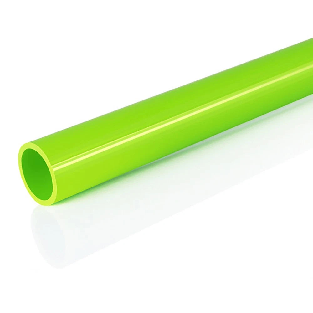 Green PVC Round Tube 20–50mm OD Rigid Pipe 500mm for Aquarium & Pond Plumbing