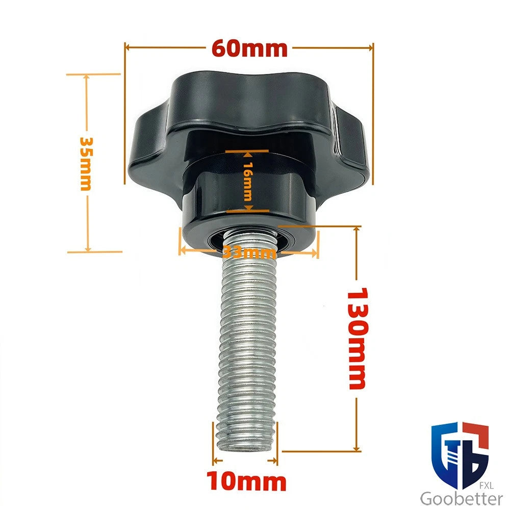Star Knob Thumb Screws — Clamping Bolts with Hand Grip M10 M12 M14 M16