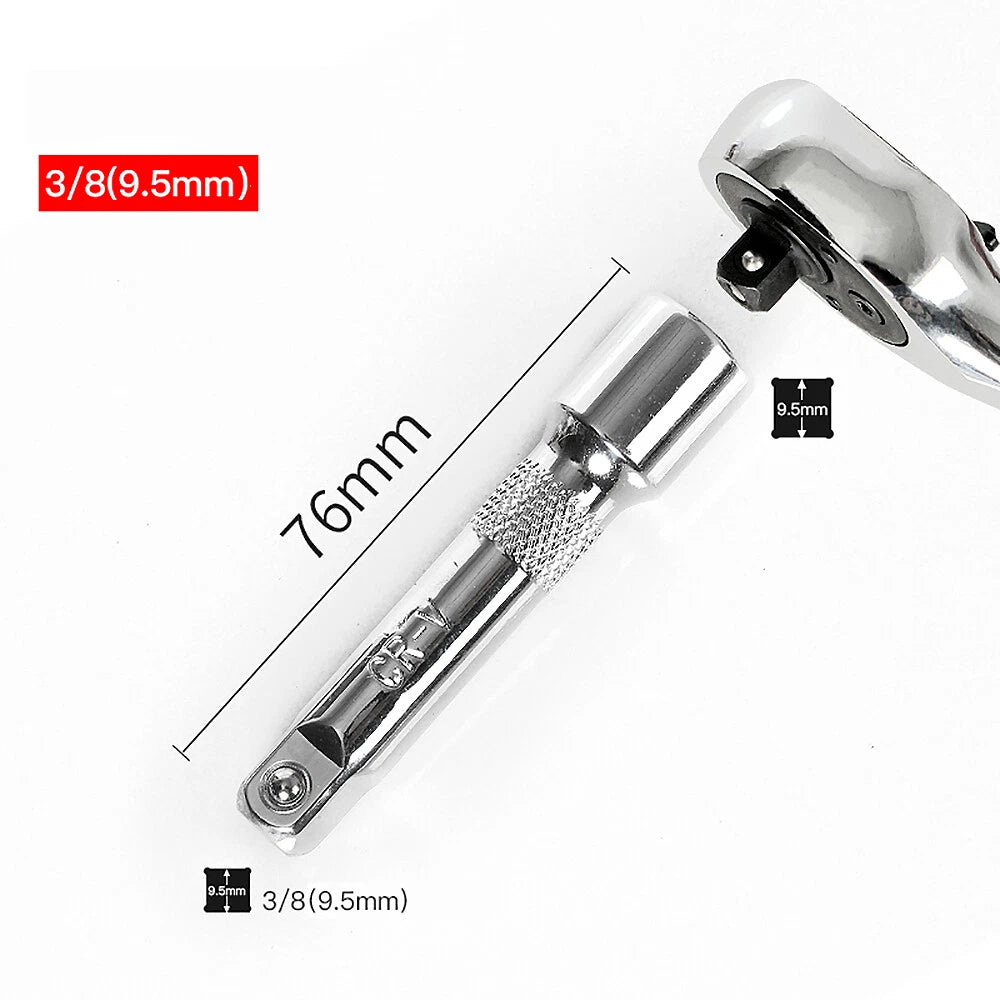 3/8" 6mm-24mm Hex Socket Drive Screwdriver Drill Set Ratchet Wrench Adapter Rod