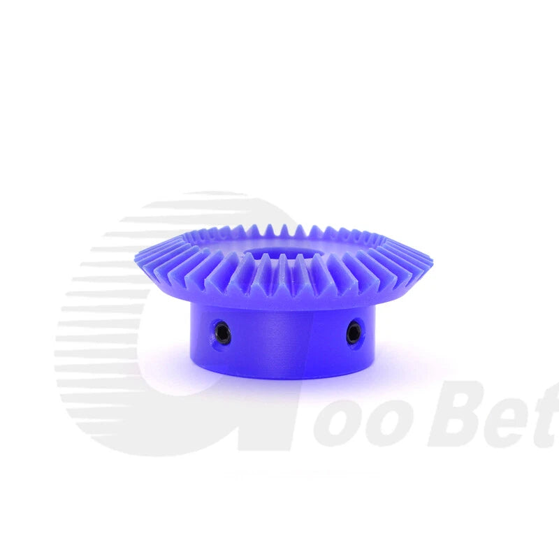 Module 1.5 Straight Bevel Gear Nylon 15 - 40 Tooth 1:2 Pairing 6-20mm Bore Blue