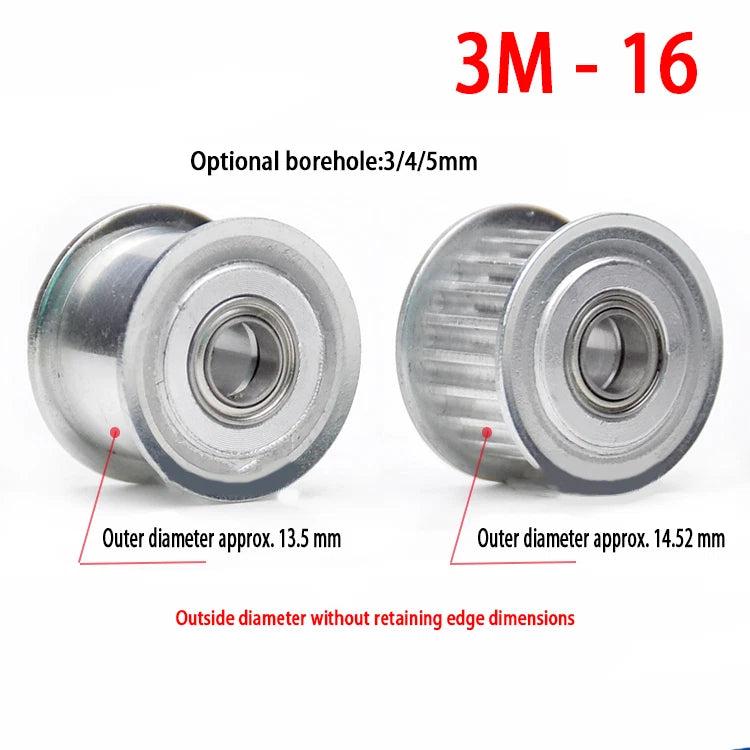 HTD 3M Timing Belt Pulley Idler Pulley 15-35T, Bore 3-17mm, for CNC, 3D Printer
