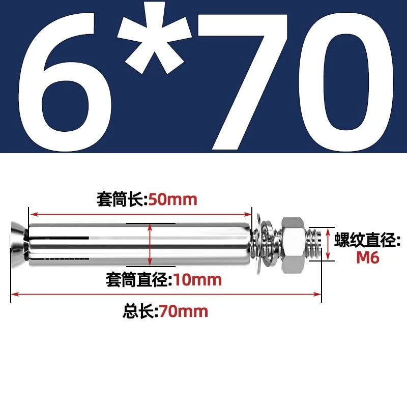 Stainless Steel Expansion Anchor Bolts for Concrete & Masonry — M6 to M20