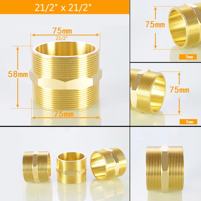 BSP Male Thread Reducer Nipple — Brass Pipe Fitting Connector Adapter