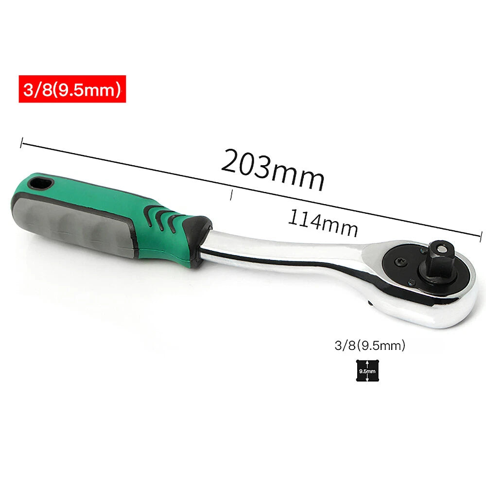 1/4" 3/8" 1/2" Drive Ratchet Socket Wrench Handle Quick-Release Spanner 72 Tooth
