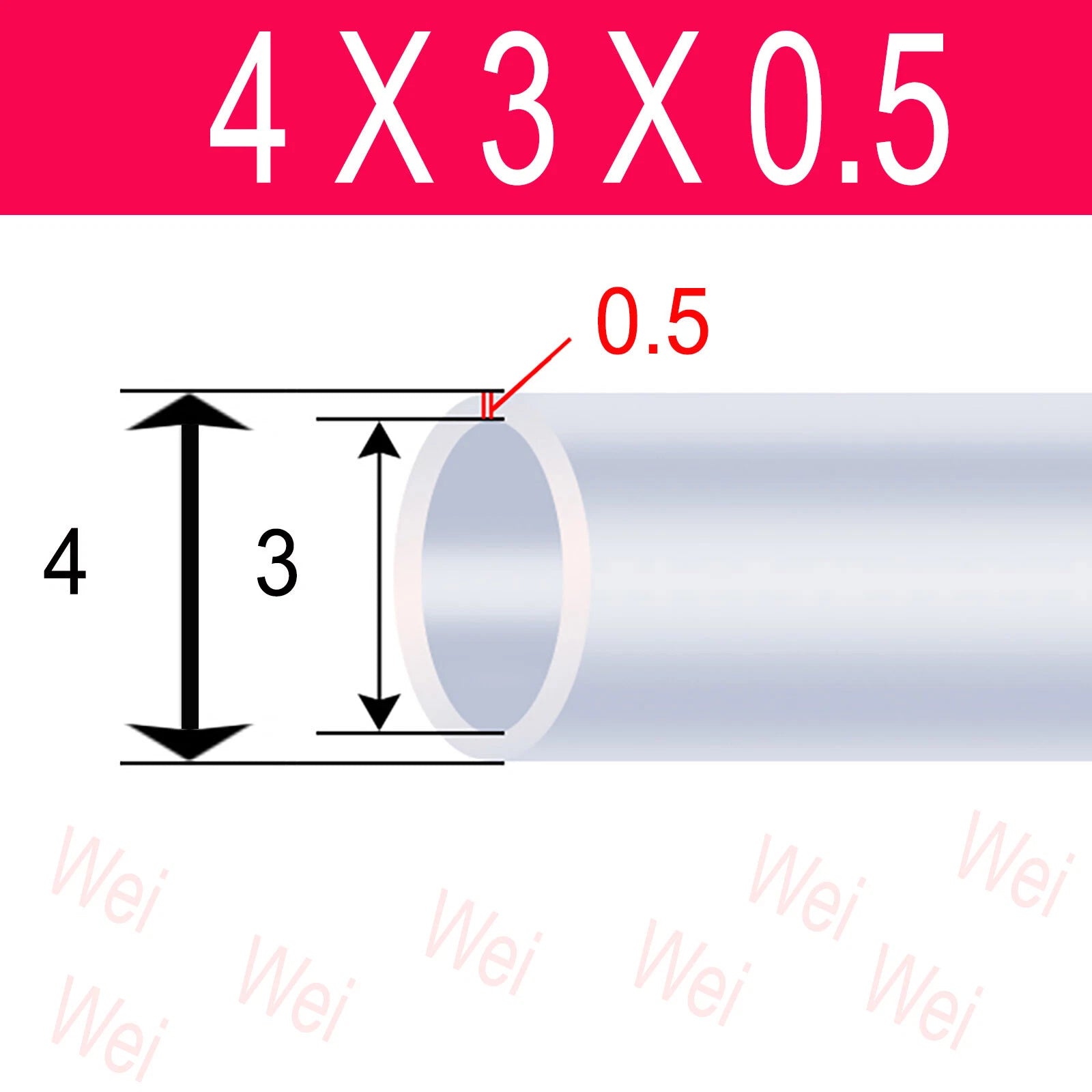 Clear Flexible PVC Tubing – OD 3mm to 57mm, Custom Cut Lengths
