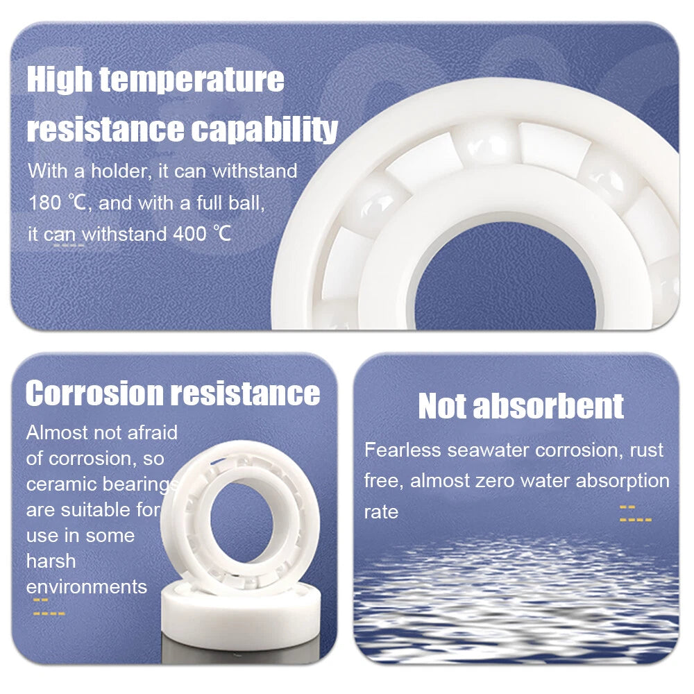 ZrO2 Zirconia Full Ceramic Ball Bearing Miniature Bearings Various Sizes