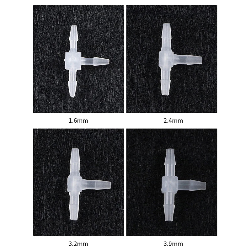 Plastic T-Type Barb Reducing Hose Fitting | 3-Way Tube Connector 1.6mm–14mm