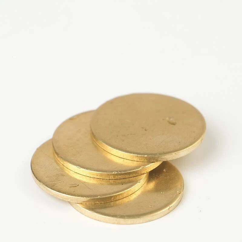 Brass/Red Copper Solids Discs Blanks Metal Round Sheets Thick0.3-6mm Dia 10-80mm