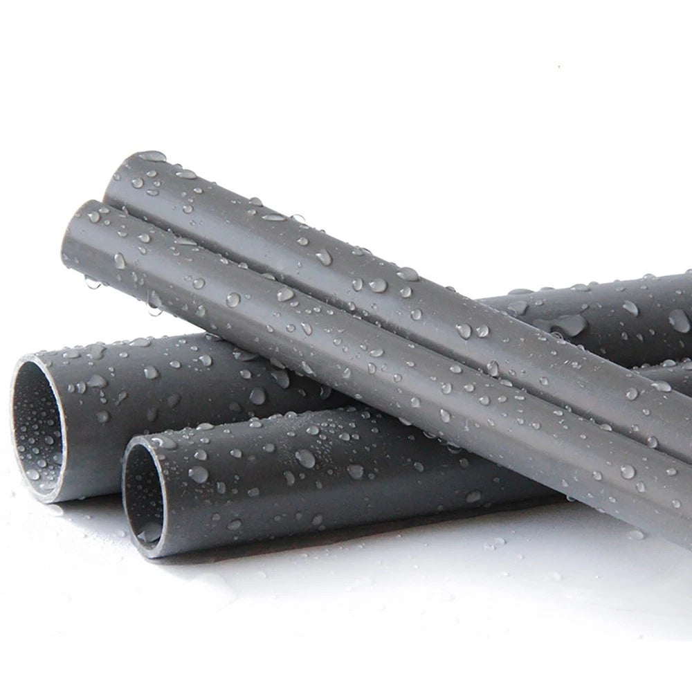 Grey PVC Round Tube Pipe – Solvent Weld | OD 20–110mm | 200mm & 500mm Lengths