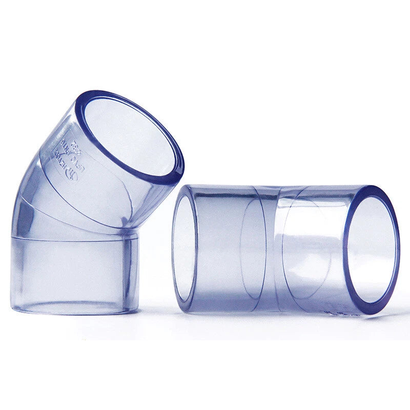 PVC Pipe Fittings 45° Elbow Connector Plumbing Coupling ID 20-160mm Solvent Weld