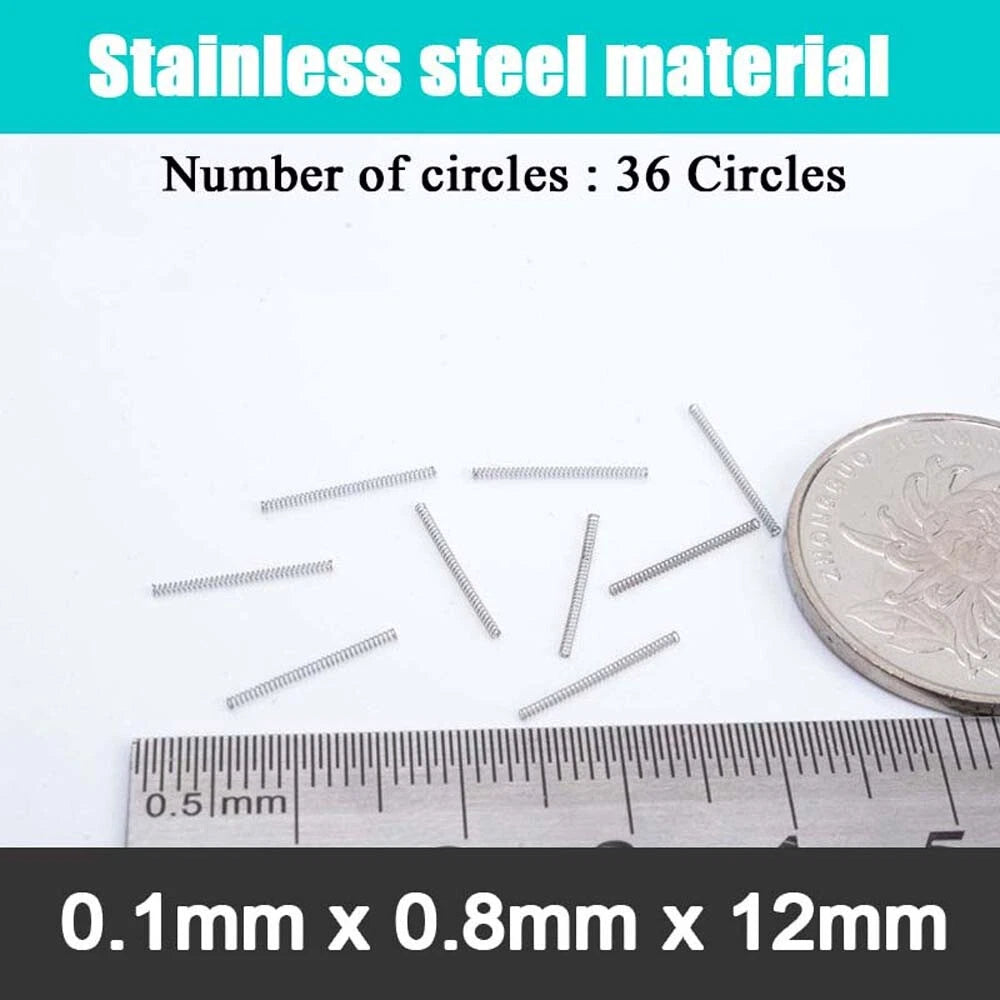 Stainless Steel Compression Springs Steel wire 0.1 mm small coil spring 5-20mm