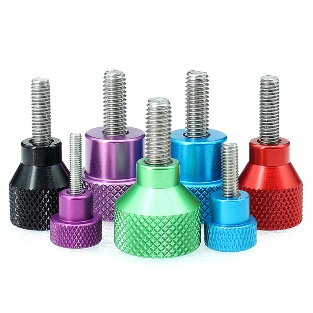 M10 Knurled Thumb Screws Aluminum + Stainlessl Hand Grip Knob Bolts High Type