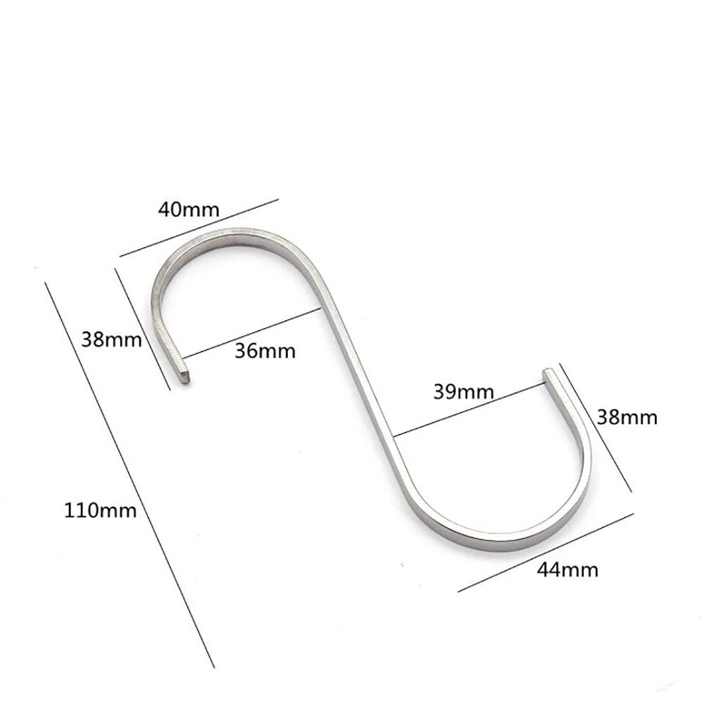Quality Stainless Steel S Hooks Kitchen Utensil Bathroom Clothes Hanger Hanging