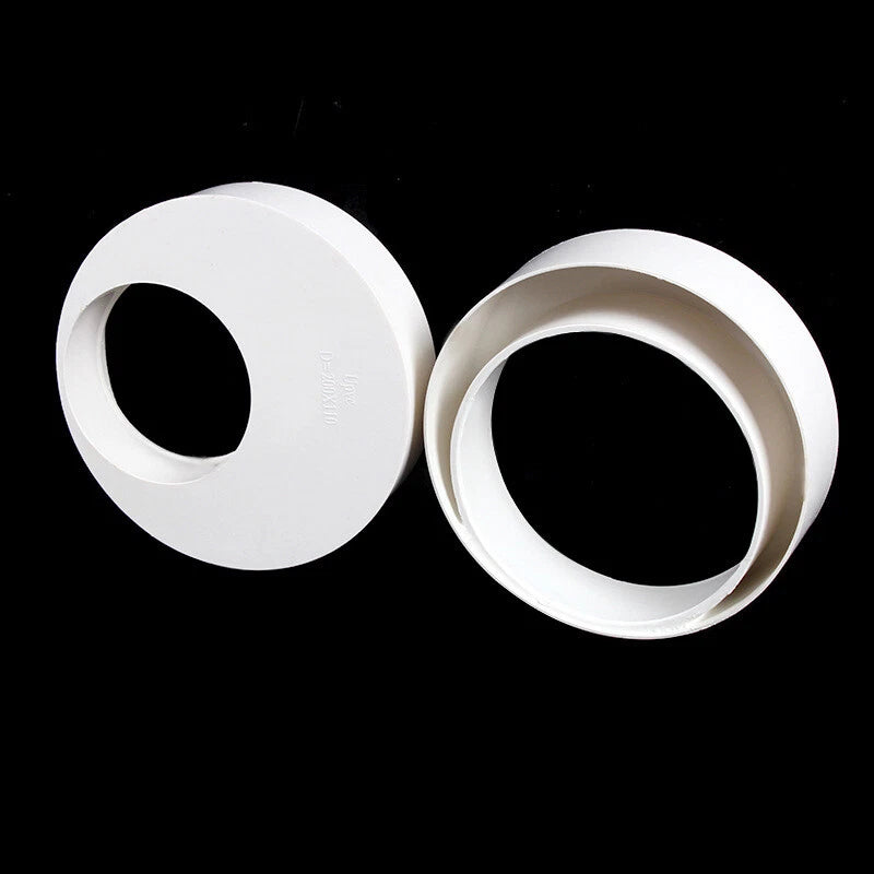 PVC Pipe Eccentric Reducing Bushing Fittings Connector Joints ID 50-160mm White
