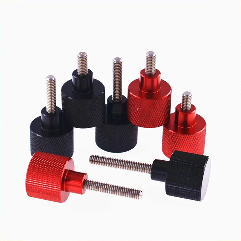 M8 Aluminum Alloy Knurled Thumb Screws Stainless Steel Hand Grip 10mm-100mm