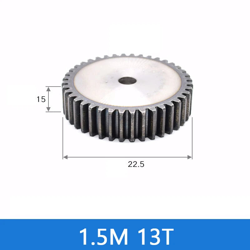 Spur Gears Pinion Gear 1.5/2.5/3/4/5 Mod Transmission Gears 45# Steel Flat Gears