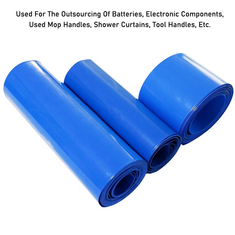 Blue PVC Heat Shrink Tubing for RC Battery Packs — LiPo, NiMH, NiCd | 7mm to 210mm - HomeDIYer