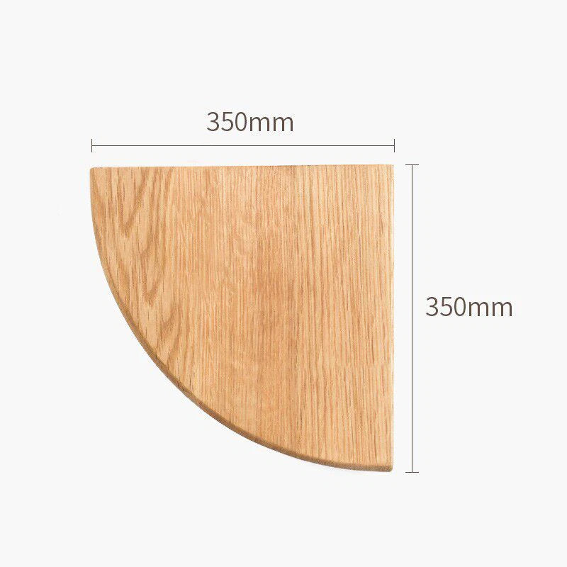 Oak Corner Shelf Wall Mounted Triangle Floating Shelves Oak Wall Storage Display