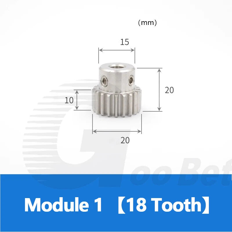 Spur Gear Stainless Steel Module 1 with Hub 15 - 40 Tooth Motor Pinion Precision