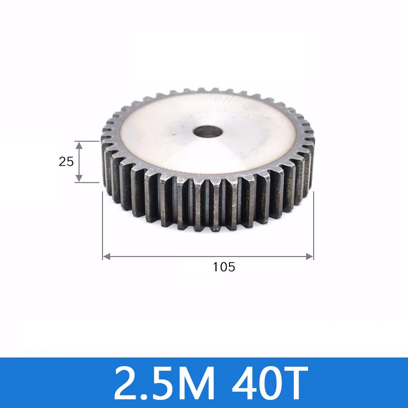 Spur Gears Pinion Gear 1.5/2.5/3/4/5 Mod Transmission Gears 45# Steel Flat Gears