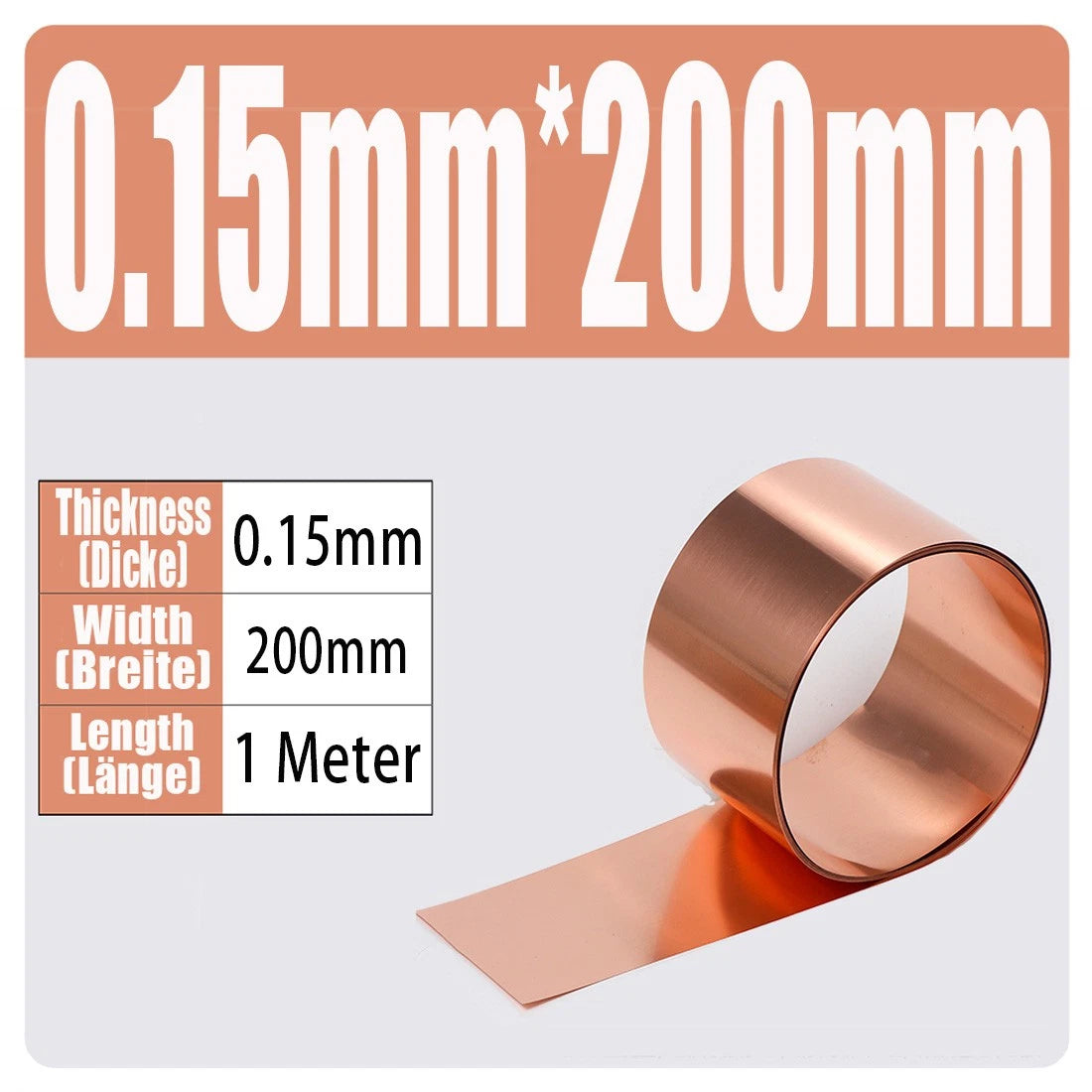 99.9% Flexible Pure Cu Metal Foil Plate Strip 0.01~1mm Thick Copper Sheet Roll
