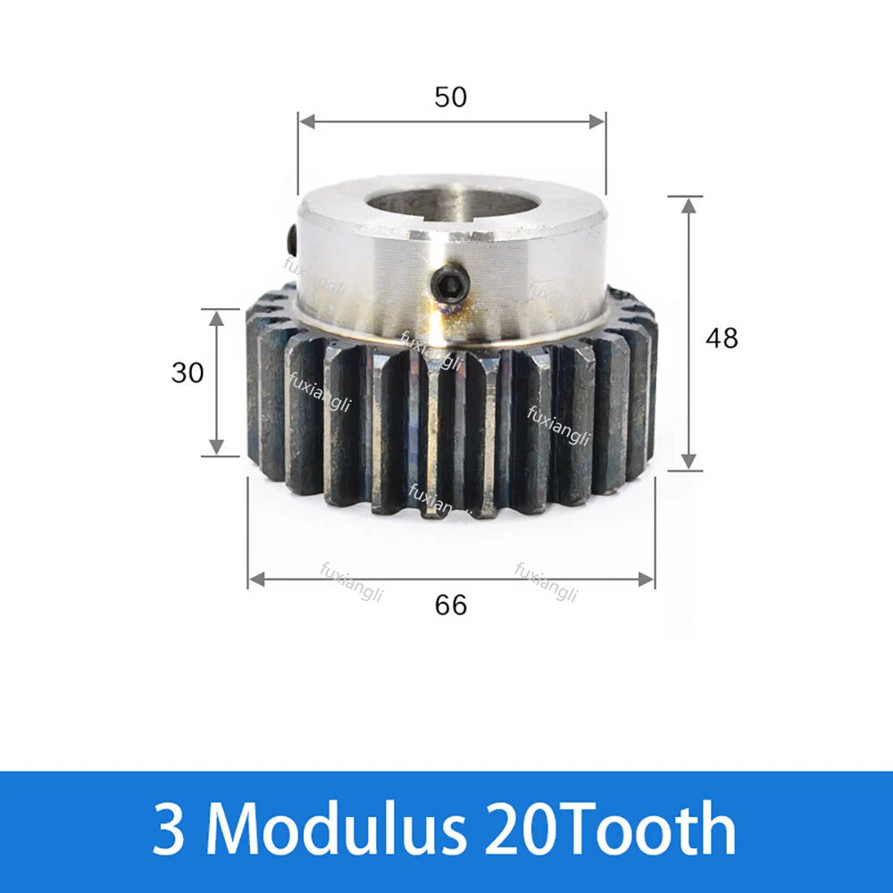 3 Mod 14-30Tooth Spur Gears pitch 9.42mm 45# Steel With Keyway Pinion Motor Gear