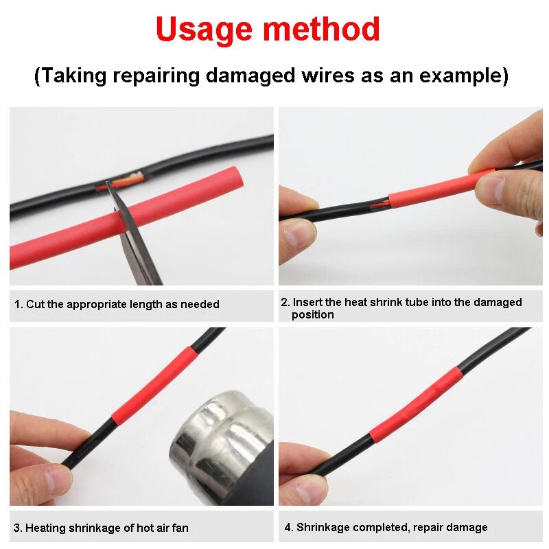 2:1 Heat Shrink Tubing – Dual - Wall Polyolefin, φ14mm to φ25mm, 7 Colors - HomeDIYer