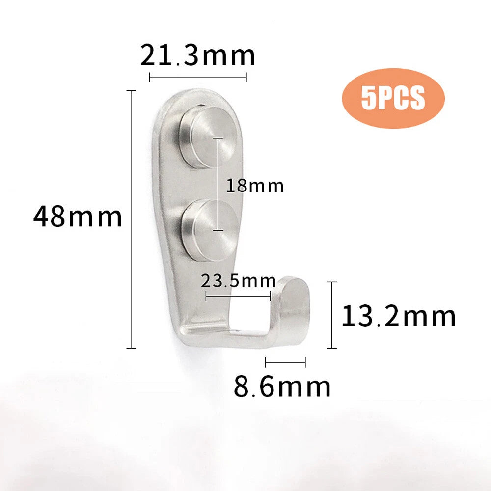 304 Stainless Steel Bathroom Kitchen Wall Door Holder Hook Hanger Hooks