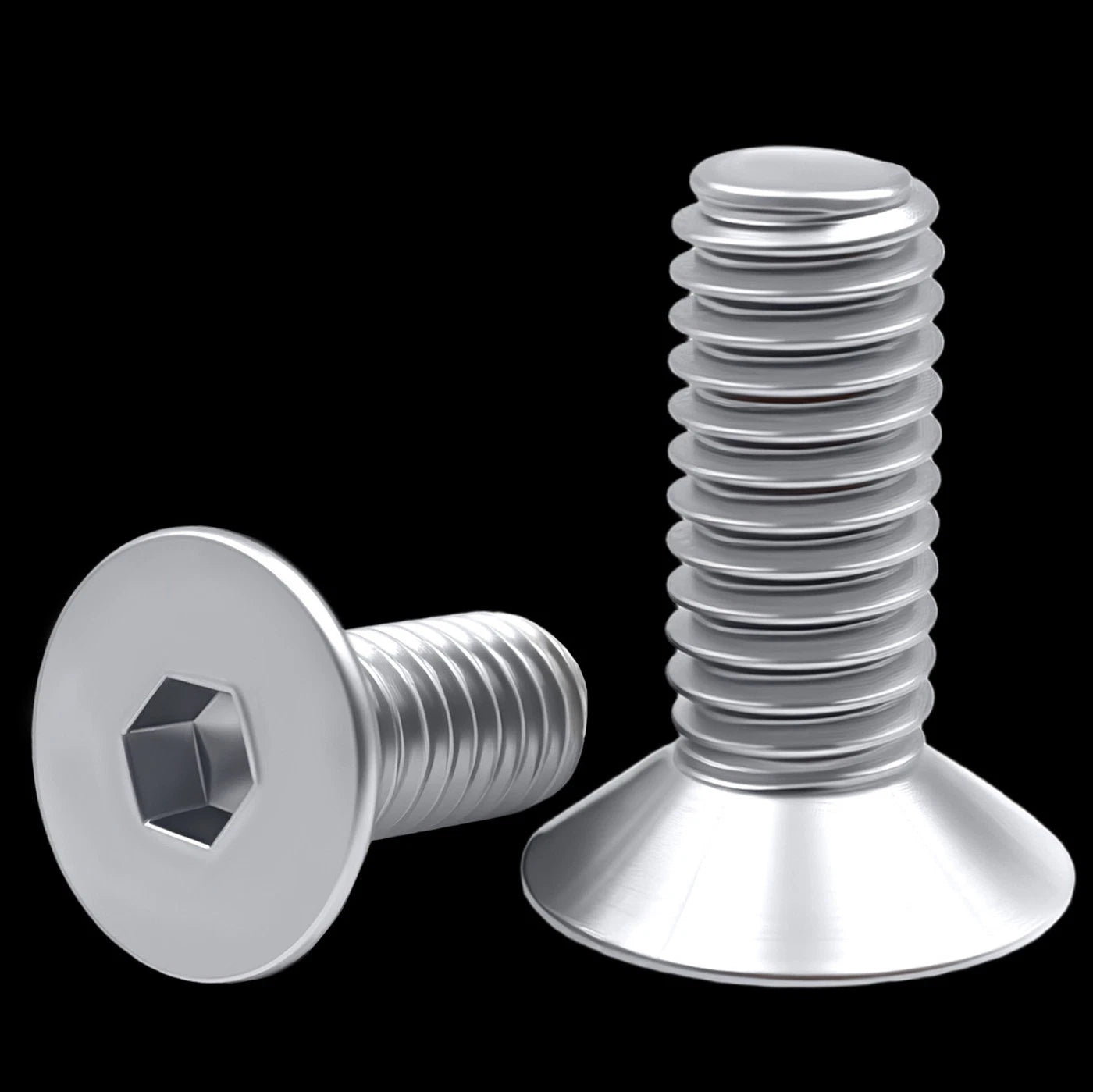 6063 Aluminium Allen Socket Countersunk Screws DIN 7991 — M2 to M8