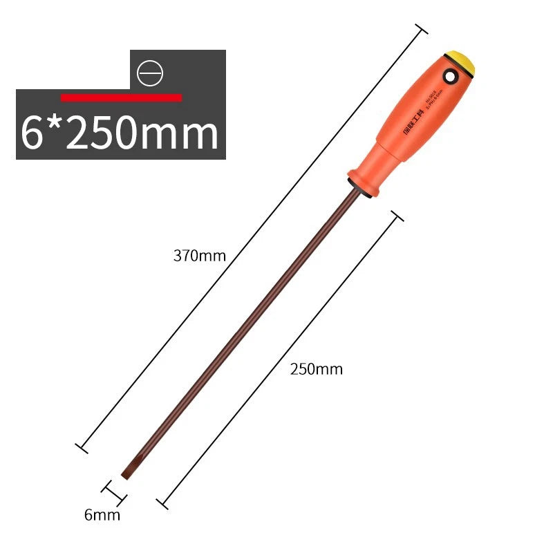 Extra Long Precision Screwdriver Set for PC, Phone & Laptop Repair — Phillips & Slotted, 6mm Shaft
