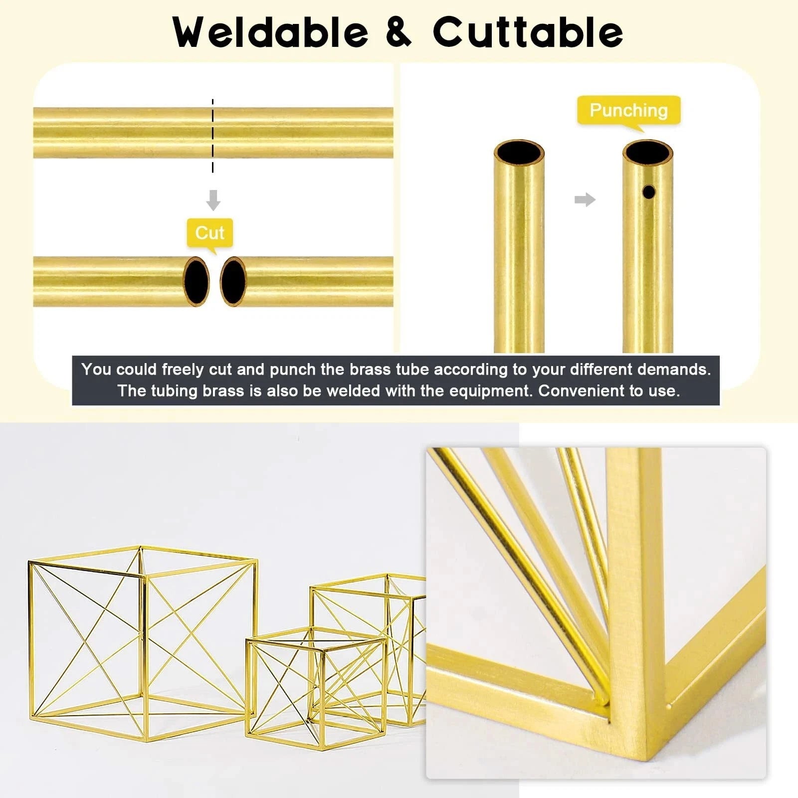 Brass Round Tube 300mm — Select O.D. 0.8mm to 25mm | DIY & Hobby Pipe
