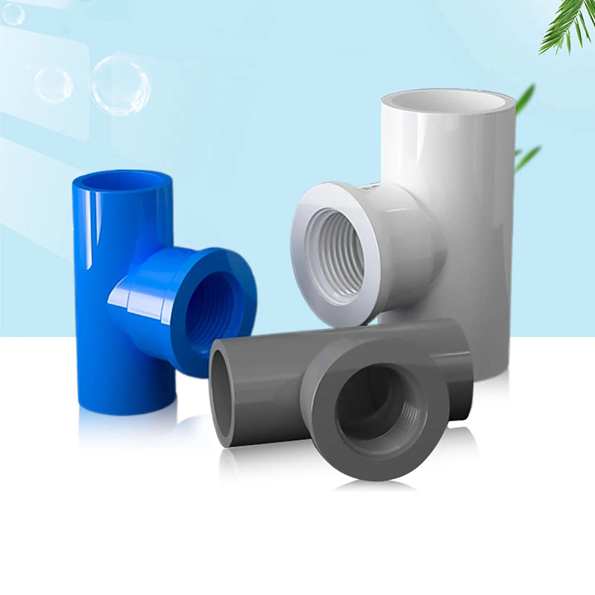 PVC Water Supply Pipe BSP Threaded Fittings Adapter Joint 1 2"- 4" BSP- 4Color