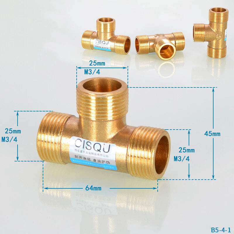 3/4" BSP Brass Pipe Fittings – Straight, Elbow, Tee, Union & Reducer Connectors