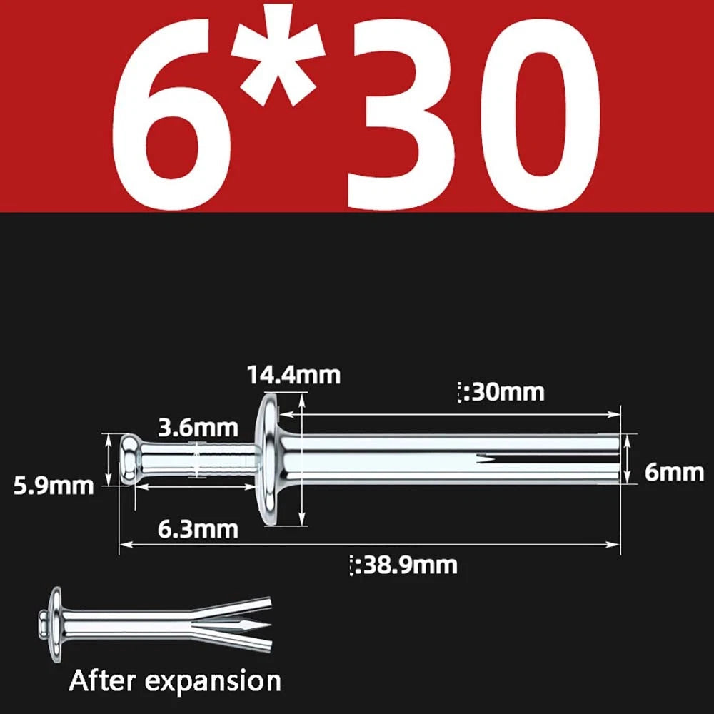 M6 M8 Galvanized Expansion Bolts — Metal Impact Anchors for Concrete & Masonry