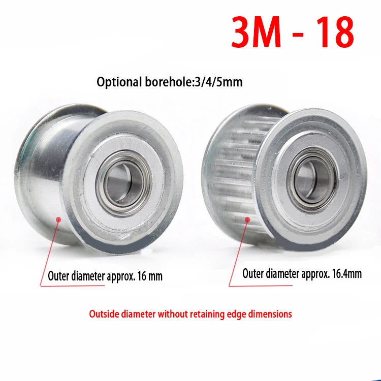 HTD 3M Timing Belt Pulley Idler Pulley 15-35T, Bore 3-17mm, for CNC, 3D Printer